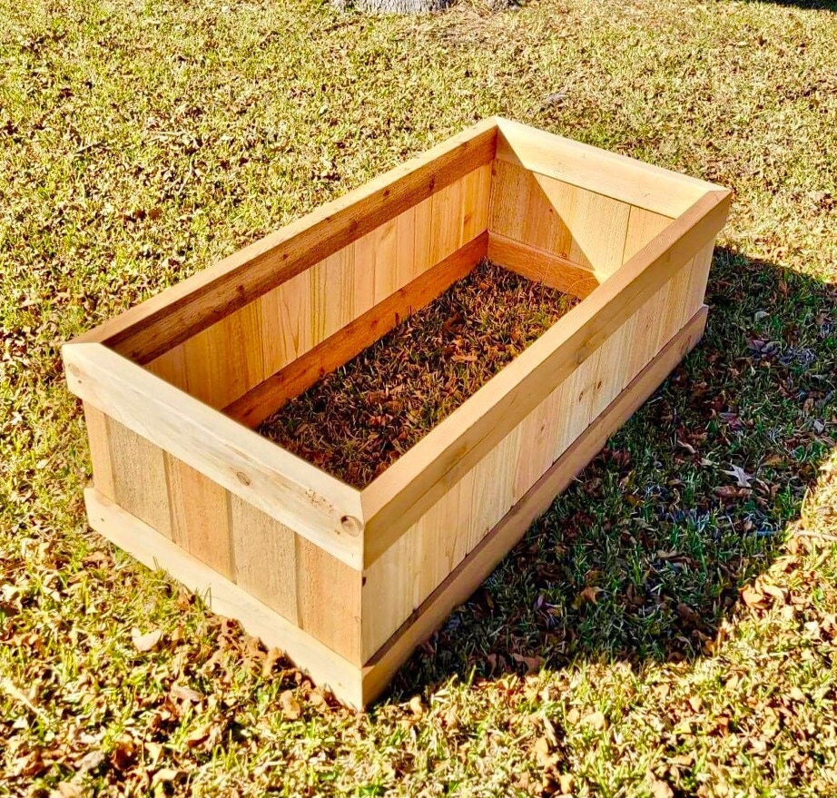 Cedar Raised Garden Bed 4ft x 2ft Cedar Planter Box Etsy