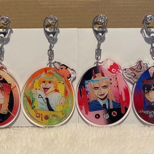 Chainsaw Man Tamagotchi Acrylic Keychain Charms (Denji, Power, Aki, Makima)