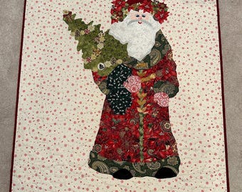 Father Christmas collage quilt pdf pattern