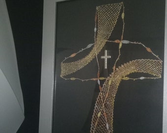 Patroonafbeelding kruis 16 x 20 cm