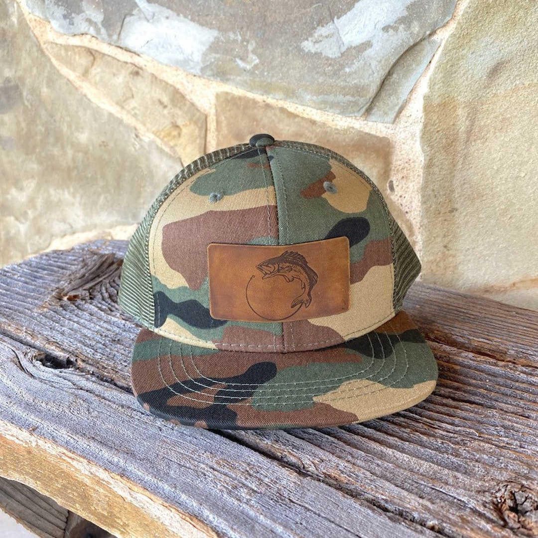 Kids Fish N Hook Leather Patch Hat 