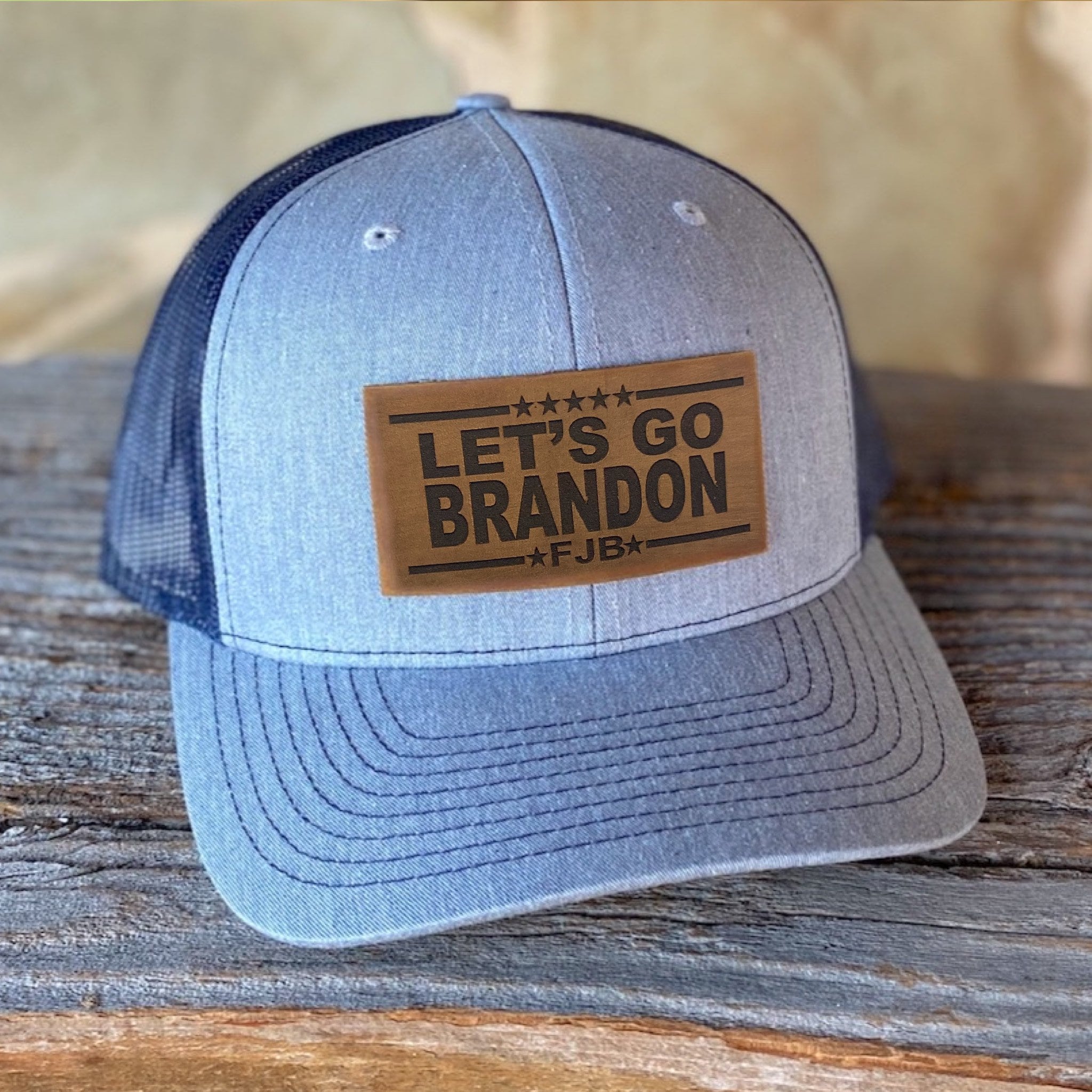 Lets Go Brandon Leather Patch Hat 