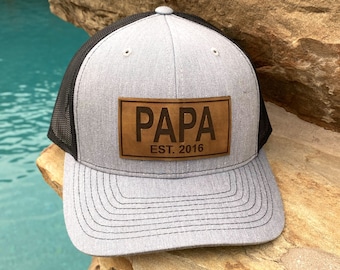 Papa Leather Patch Hat