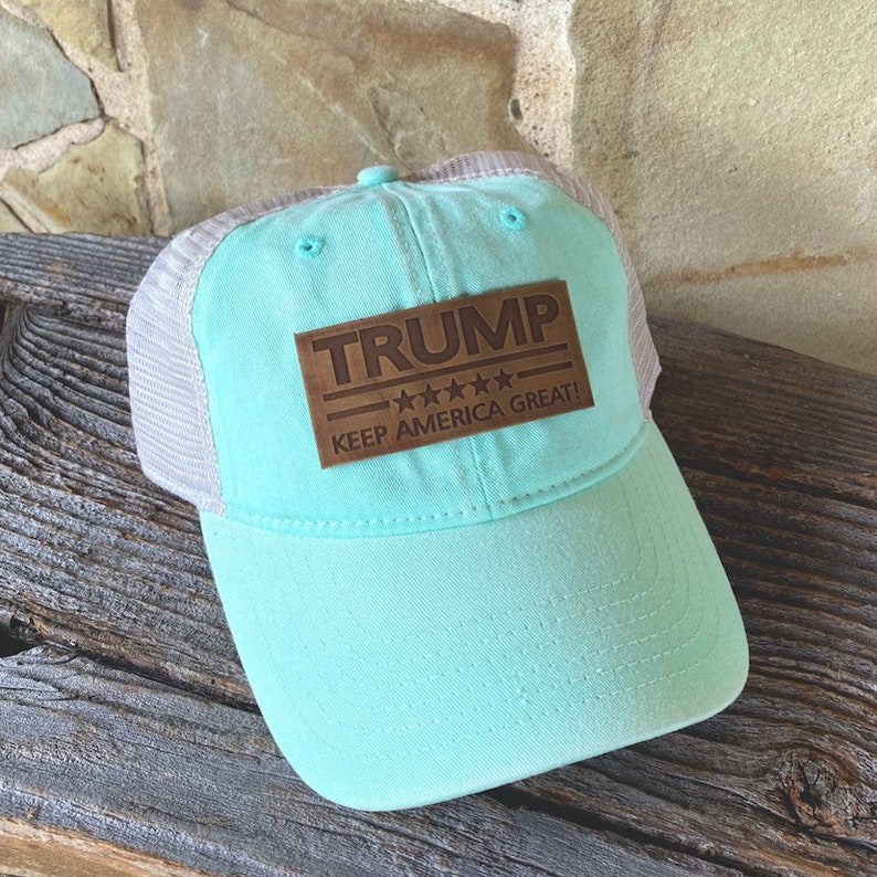 Trump Leather Patch Hat island reed