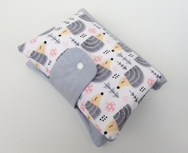 Nappy bag wallet Diaper clutch Hedgehog-Silver