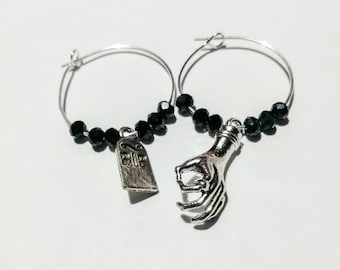Addams Family Musical Inspired Hoop Earrings
