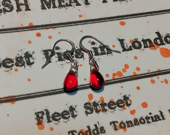 Sweeney Todd Blood Drop Earrings