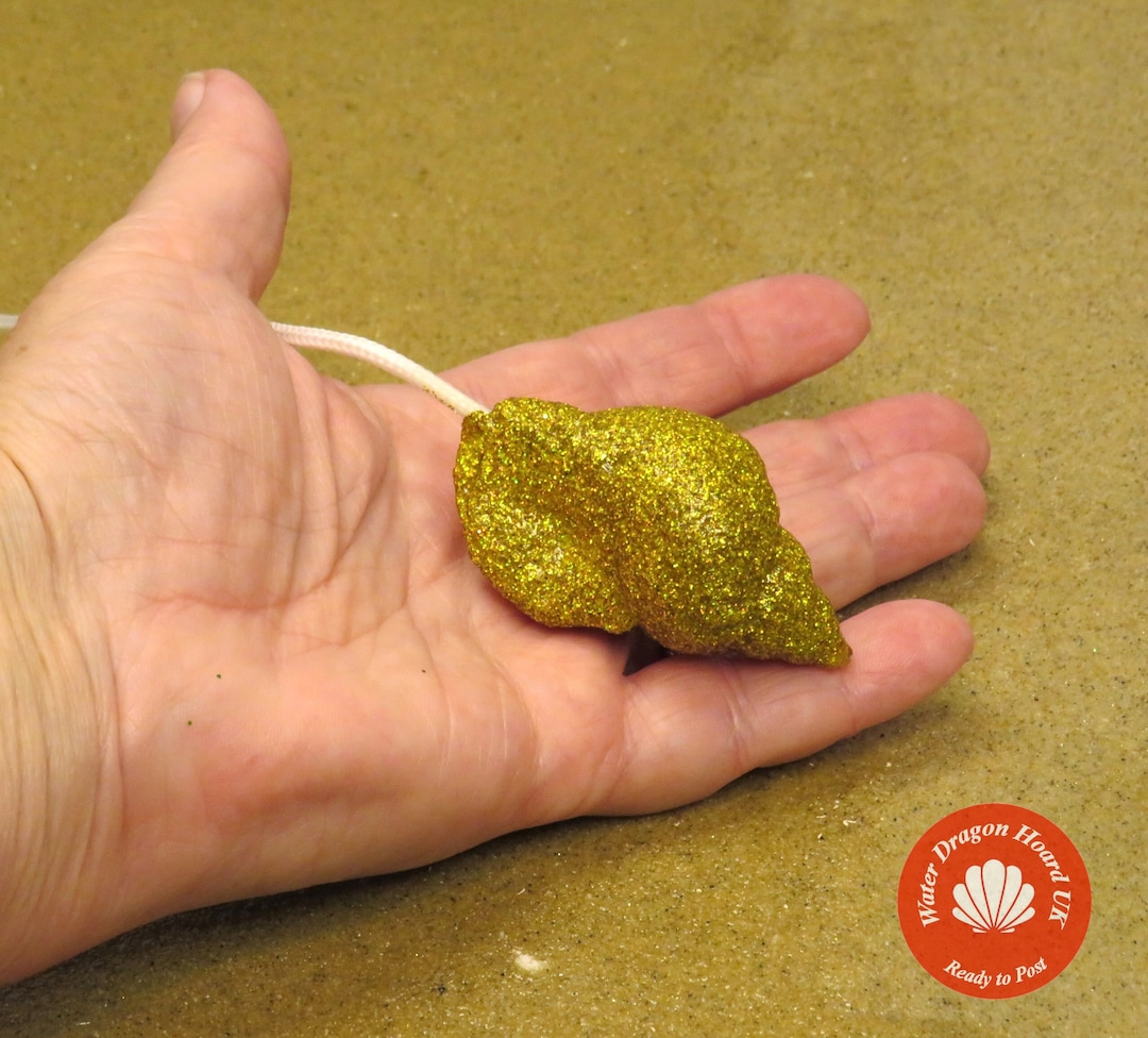 OOAK Nautical-themed Light Pull Handle From Beach Shell, Glittered in ...