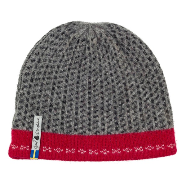 Tuque suédoise motif Skaftö en laine mérinos bio par Ojbrovantfabrik Fabriqué en Suède