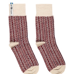 Everyday Swedish Socks - Lycksele Pattern - Merino Wool - Ojbro Vantfabrick