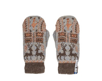 Organic Merino Wool Mittens by Ojbrovantfabrik Scania pattern Made in Sweden