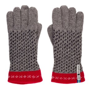 Merino Wool Gloves by Ojbro Vantfabrik Skaftö Pattern Gra (Grey)