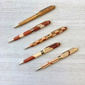 Personalized Engraved Wood Ballpoint Pen, FREE Gift Box Engraving, Custom Pens, Bamboo Pen, Maple Pen, Rosewood Pen, Wedding Doctor Gifts