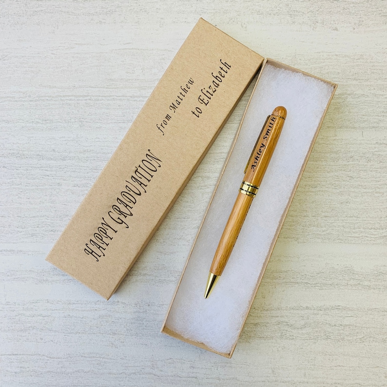 Personalized Bamboo Pen, Doctor Gift, Nurse gift, Gift for Employees, Company Gift, Gift for Dad, Birthday Gift, Gift for Teachers, 