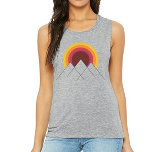 Graphic Tank For Women, Boho Tank Top, Muscle Tank, Mountain Tank, Yoga Tank, Nature Tanks, Wanderlust Top, Camping Tanks, Plus Size