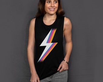 Lightning Bolts All Over Adult Tank Top