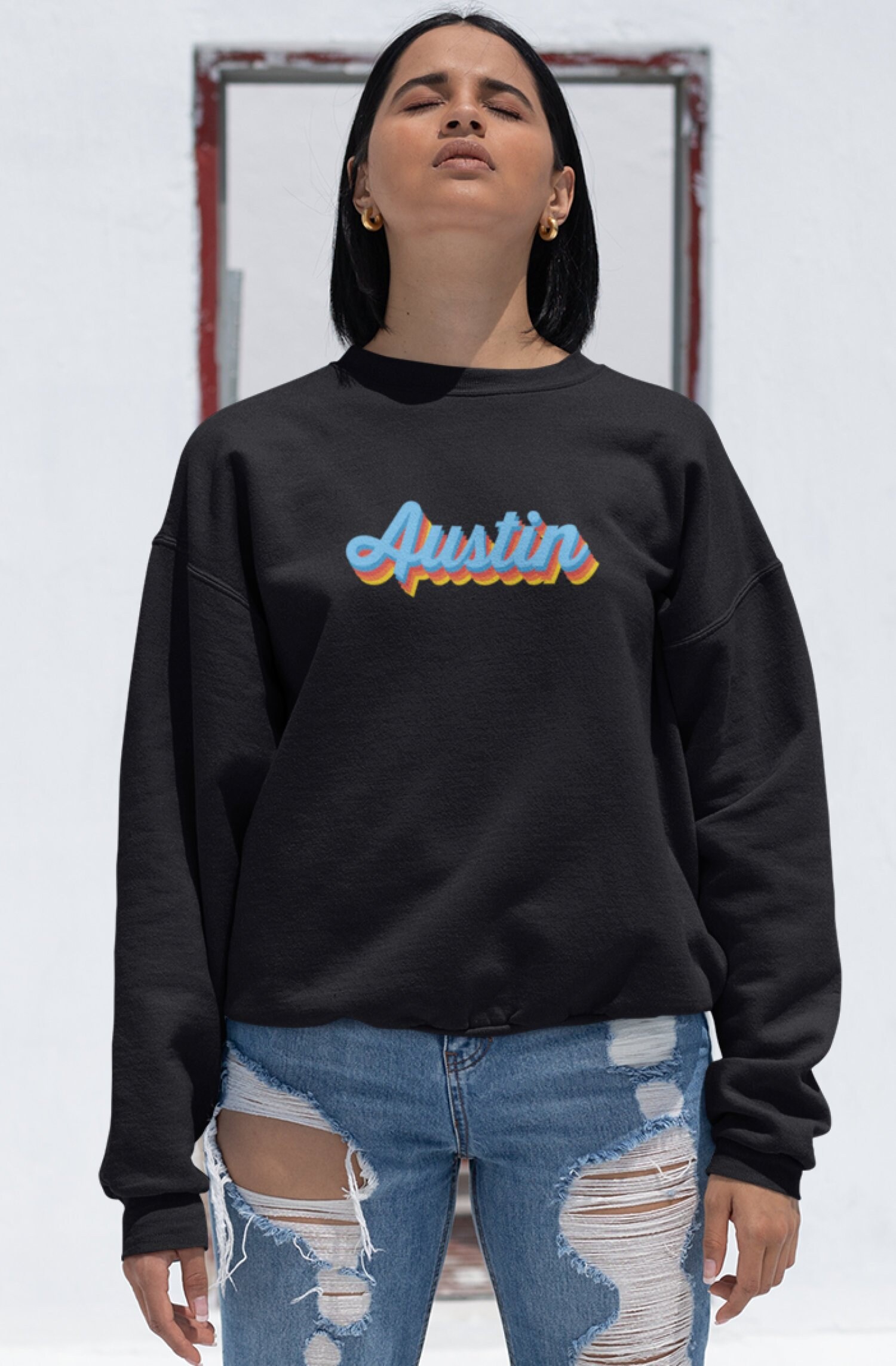 Austin Sweatshirt Retro Graphic Texas Sweatshirt Austin TX - Etsy