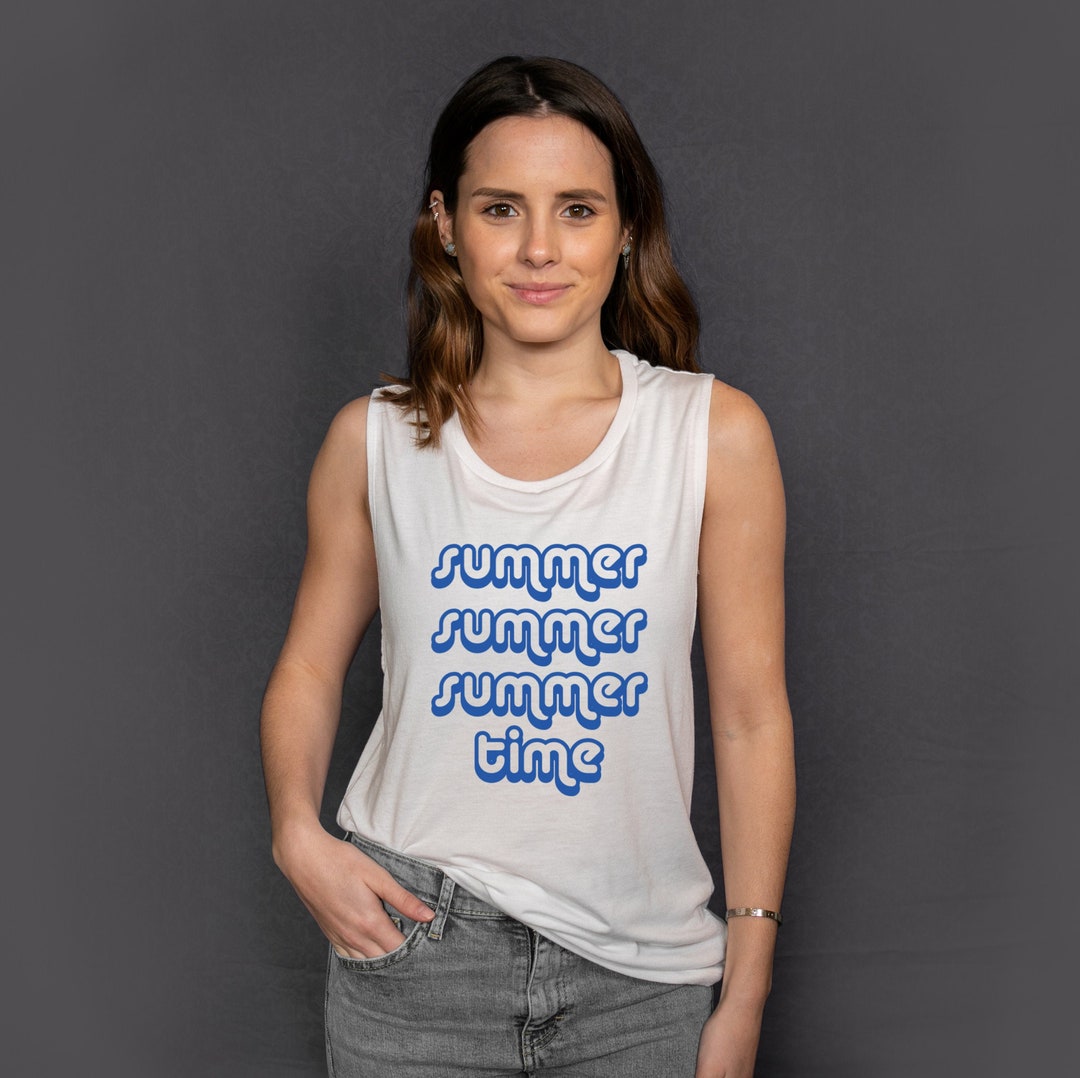 Summer Tank, Summertime Tank Top, Womens Tank, Muscle Tank, 90s Music ...