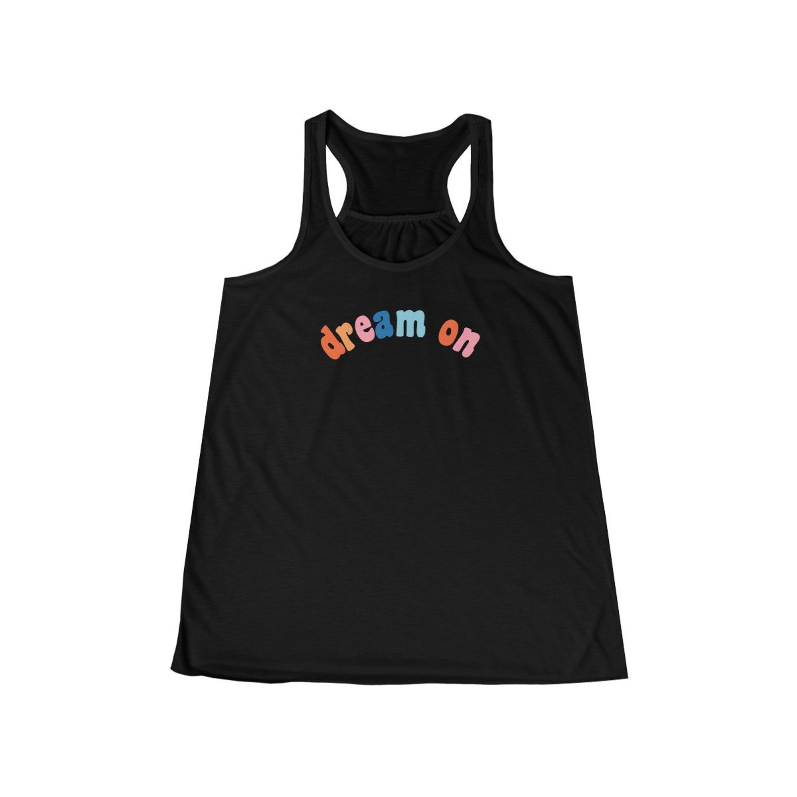 Dream On Retro Tank Womens Graphic Tank Top Boho Tanks Etsy