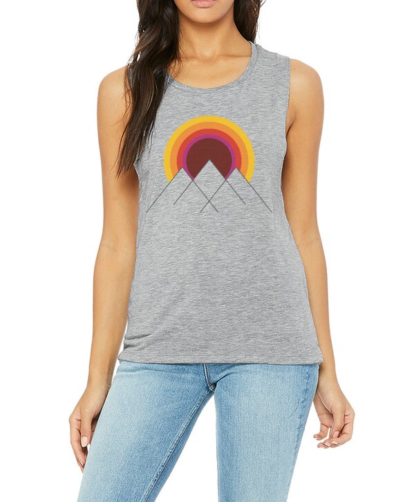 Graphic Tank For Women, Boho Tank Top, Muscle Tank, Mountain Tank, Yoga Tank, Nature Tanks, Wanderlust Top, Camping Tanks, Plus Size