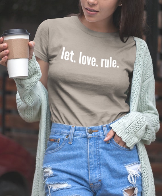 Let Love Rule Graphic Tee, Unisex Shirt, 90s Music, Love Graphic Tee, Inspirational Positive Tshirt, Tees with Saying, Music Gift