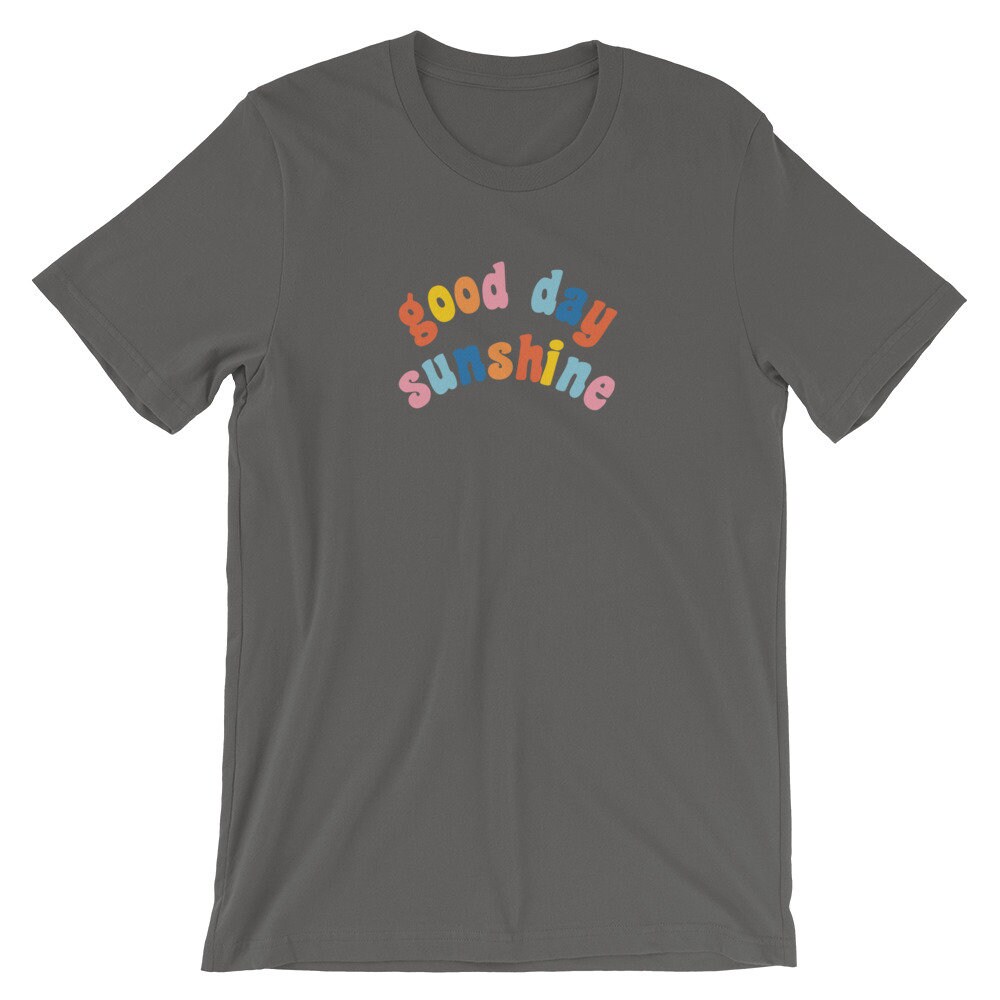 ☆SEVENTEEN着用☆人気☆A GOOD DAY☆RAINBOW LOGO T-SHIRT.S☆ Good Day Sunshine Shirt, Graphic Tee, Retro Shirt, 70s Music