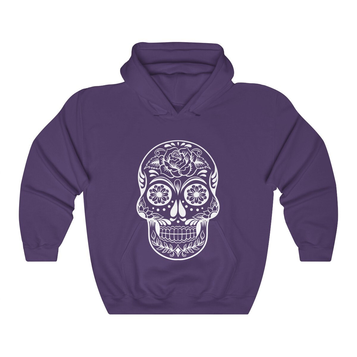 Sugar Skull Print Hoodie Dress