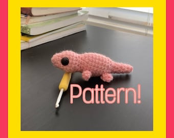 Patrón de pequeño lagarto funky de crochet PDF