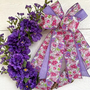 Floral Grapevine Wreath: Pink & Purple Summer Door Decor