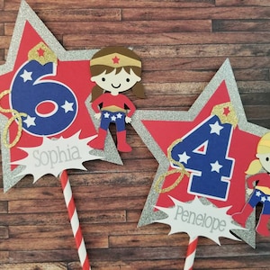 Superhero Girl Cake Topper  | Table Centerpieces