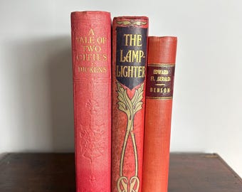 Antique Book Set: Vintage Display Books