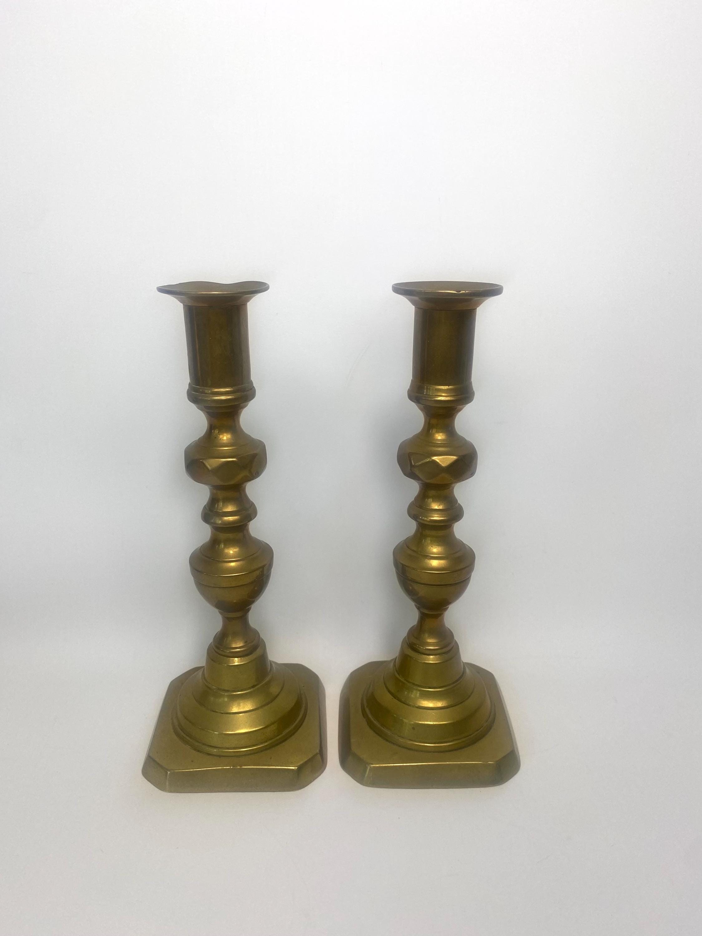 アンティーク真鍮製キャンドルホルダー - ヴィンテージ真鍮製