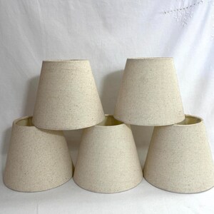 Vintage Lampshade - Small Lampshade - Beige Cotton fabric - 6” GC