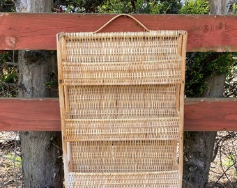 Vintage Wot Not Wall Shelf - Vintage Bamboo and Rattan Shelves - Wot Not Shelf Unit - Vintage Wall  Rack - 1970s 1980s GC