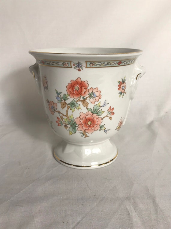 Vintage Ceramic Plant Pot. 1980s. St Michael. Lovely Valencia Etsy