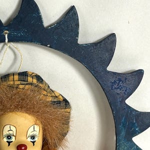 Vintage Clown Sitting on a Swing / Mobile / Hobo Shelf Sitter image 7