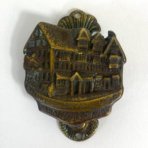Vintage Door Knocker - Brass Door Knocker - Shakespeares House Door Knocker - Stratford Upon Avon - Mid century holiday souvenir - 3”