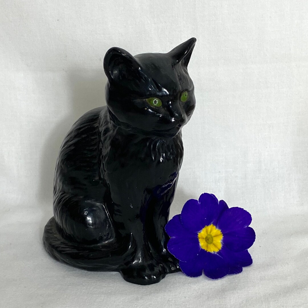 Vintage Cat Ornament Sylvac Mid Century Ceramic Black Etsy Australia