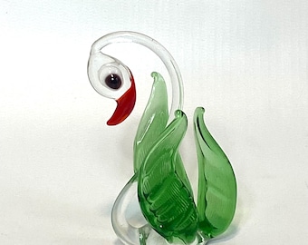 ムラーノガラス　ヴィンテージ　フクロウ置物 イタリアヴィンテージ ムラーノガラス ふくろうのオブジェ 大型