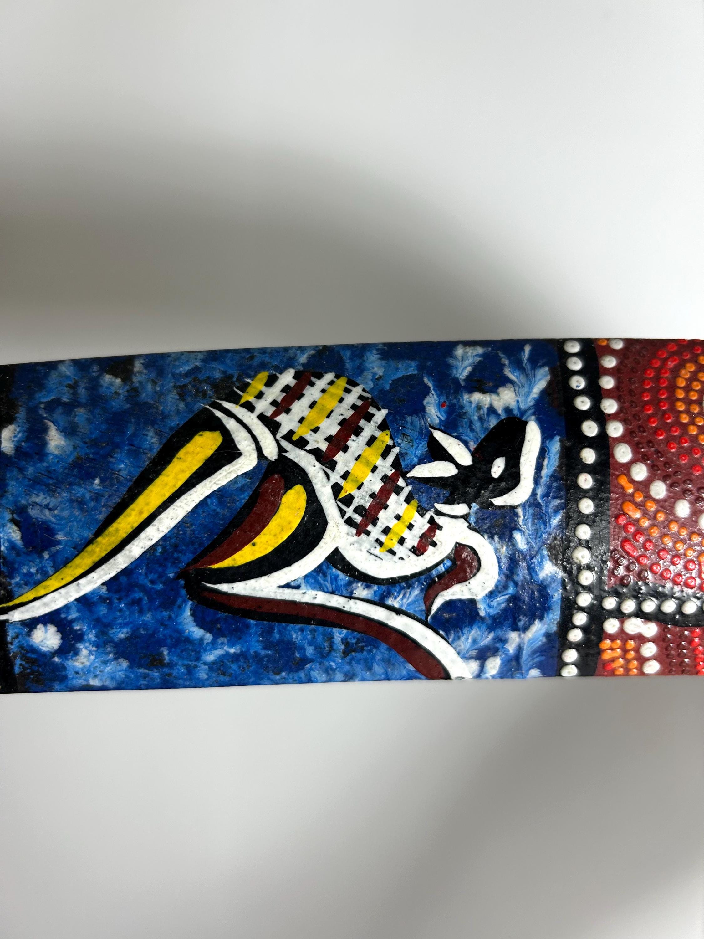 Vintage Wooden Boomerang: Australian Dot Art Souvenir - Etsy