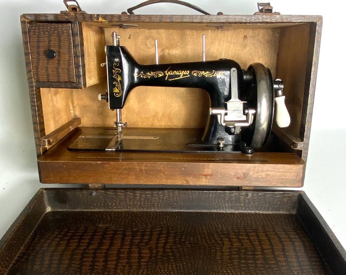 Antique Gamages Hand Crank Sewing Machine - 1920s, Original Box - Etsy