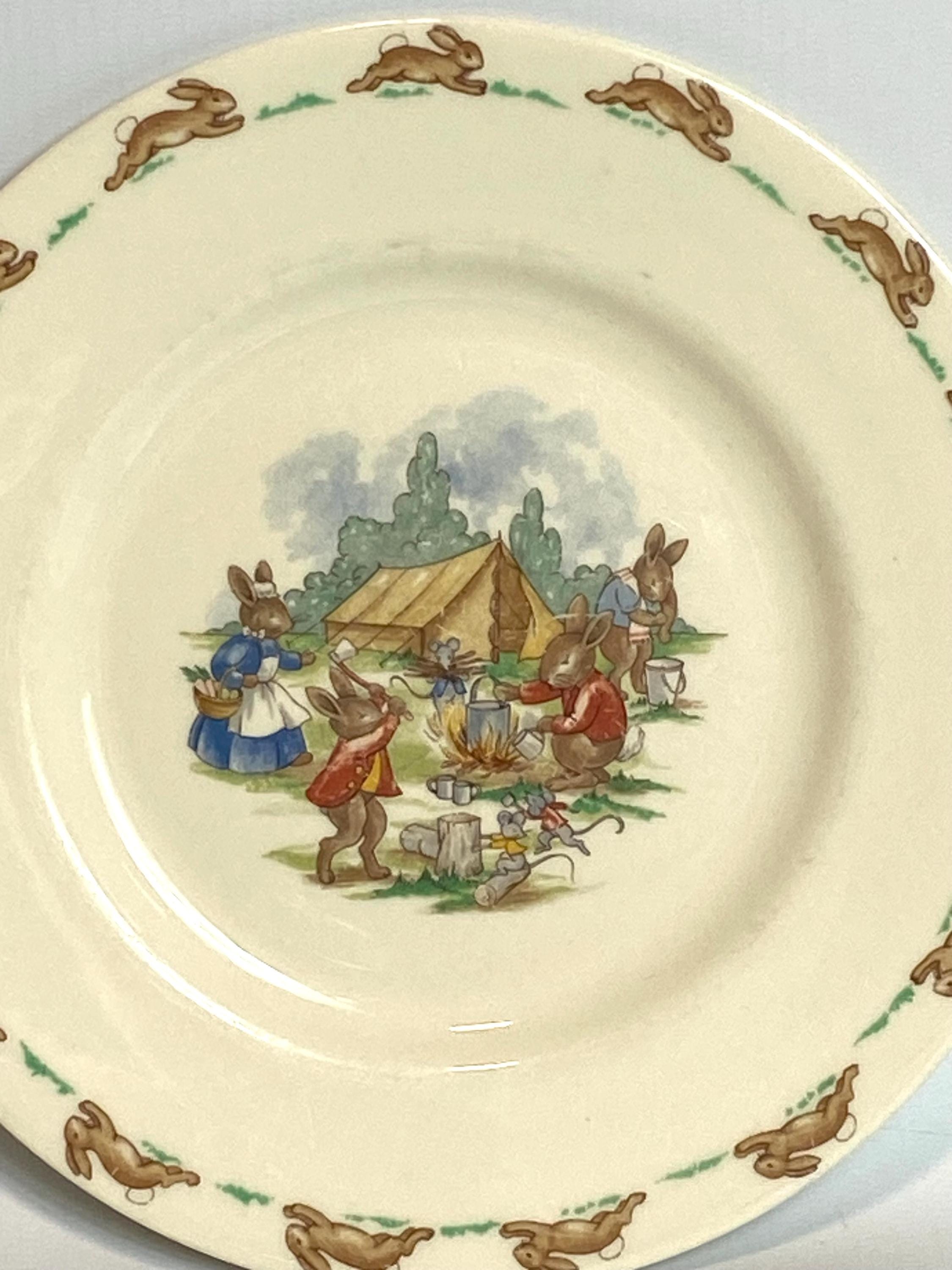 Royal Doulton Bunnykins Plate - Bunnykins 1984 Golden