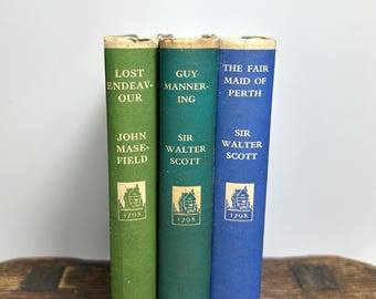 Vintage Book Bundle: Eclectic Decorative Book Set - Nelson Classics Collection