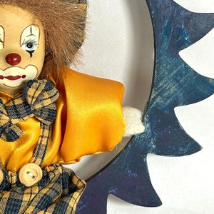 Vintage Clown Sitting on a Swing / Mobile / Hobo Shelf Sitter image 9