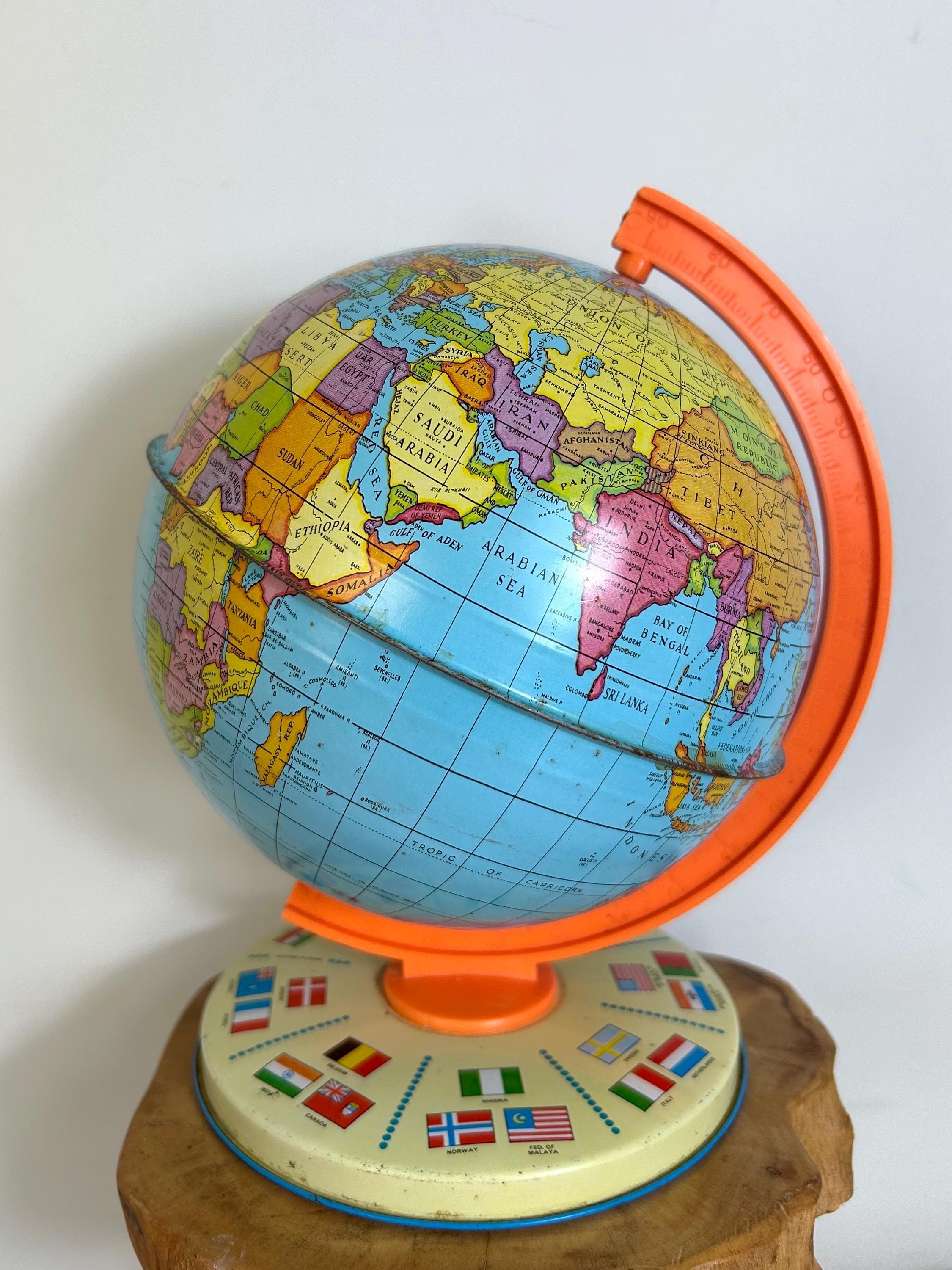 ヴィンテージ回転地球儀 / 子供用知育机上玩具 - Etsy 日本