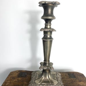 Vintage candlestick holder - Silver plated - Ornate candlestick - Victorian style centrepiece - 1940s 10” GC