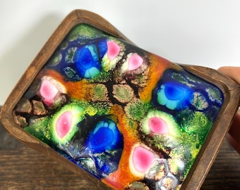 日本のアンティーク漆塗り箱：花模様木箱、19世紀初頭 - Etsy 日本