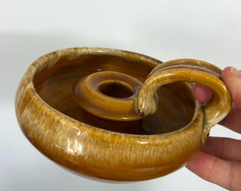 Vintage Youghal Ceramic Wee Willie Winkie Candlestick Holder / Irish Studio Pottery Chamber Stick