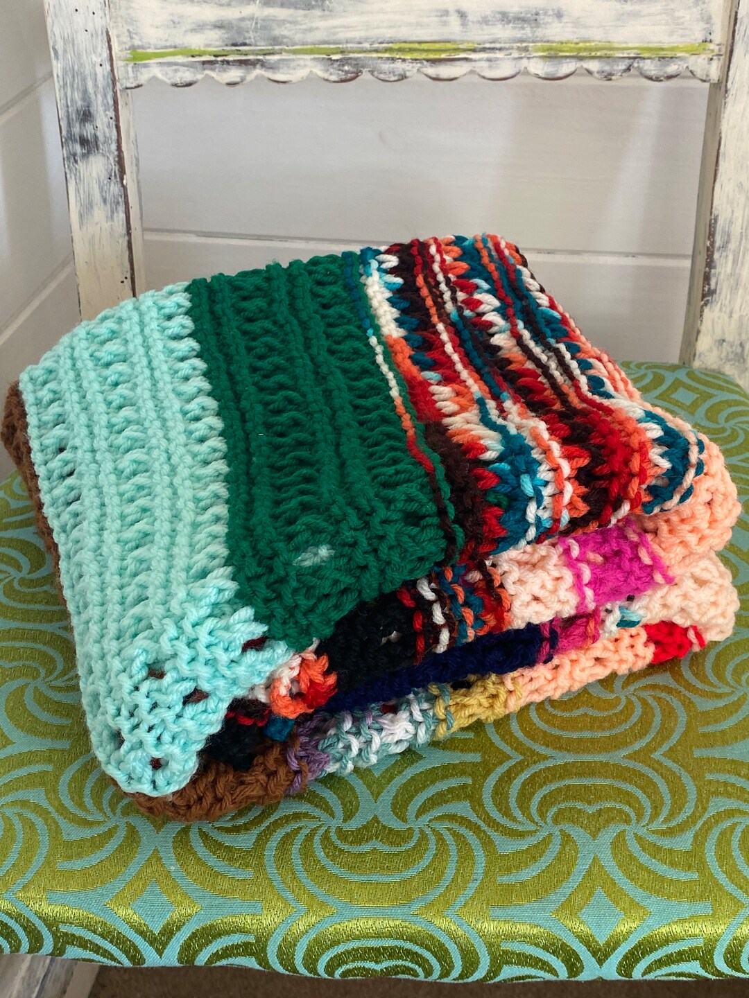 Vintage Picnic Blanket Vintage Crochet Blanket Small Etsy UK