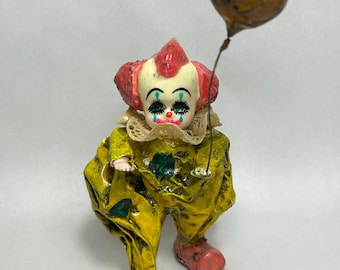 Vintage paper mache clown / Mexican folk art